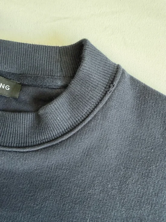Anine Bing "Jaci" Washed Navy Black Paris Lettering Cotton Sweatshirt *Altered* - Picture 11 of 17